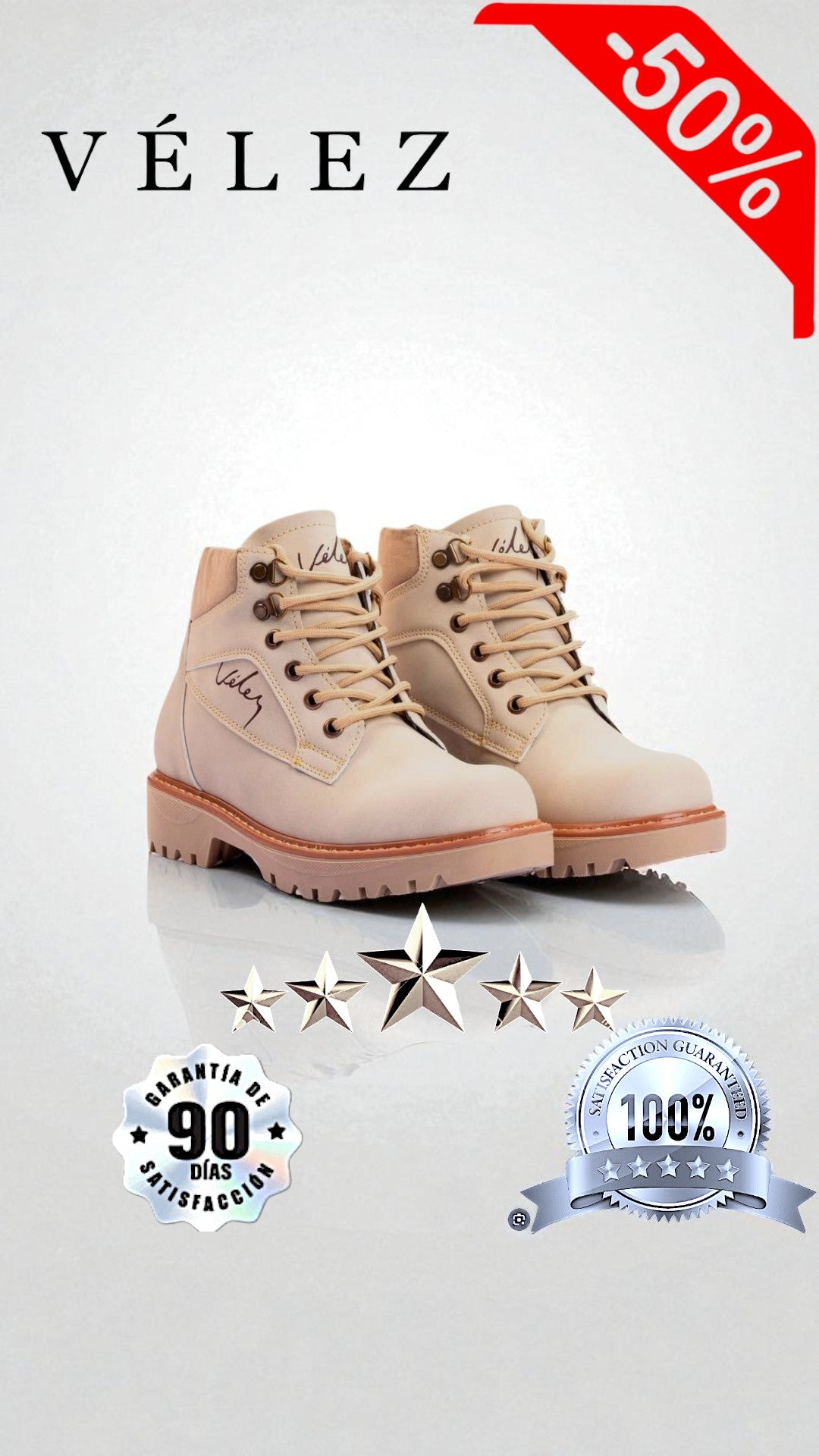 BOTAS VELÉZ UNISEX EN CUERO 100% LEGÍTIMO