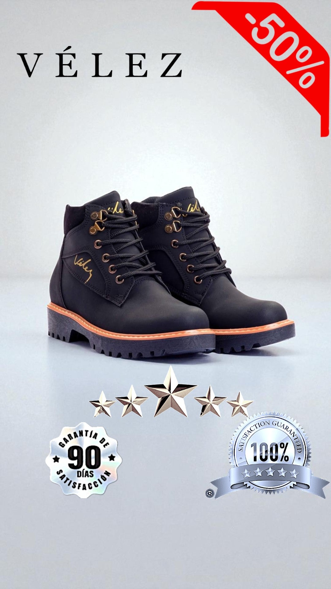 BOTAS VELÉZ UNISEX EN CUERO 100% LEGÍTIMO