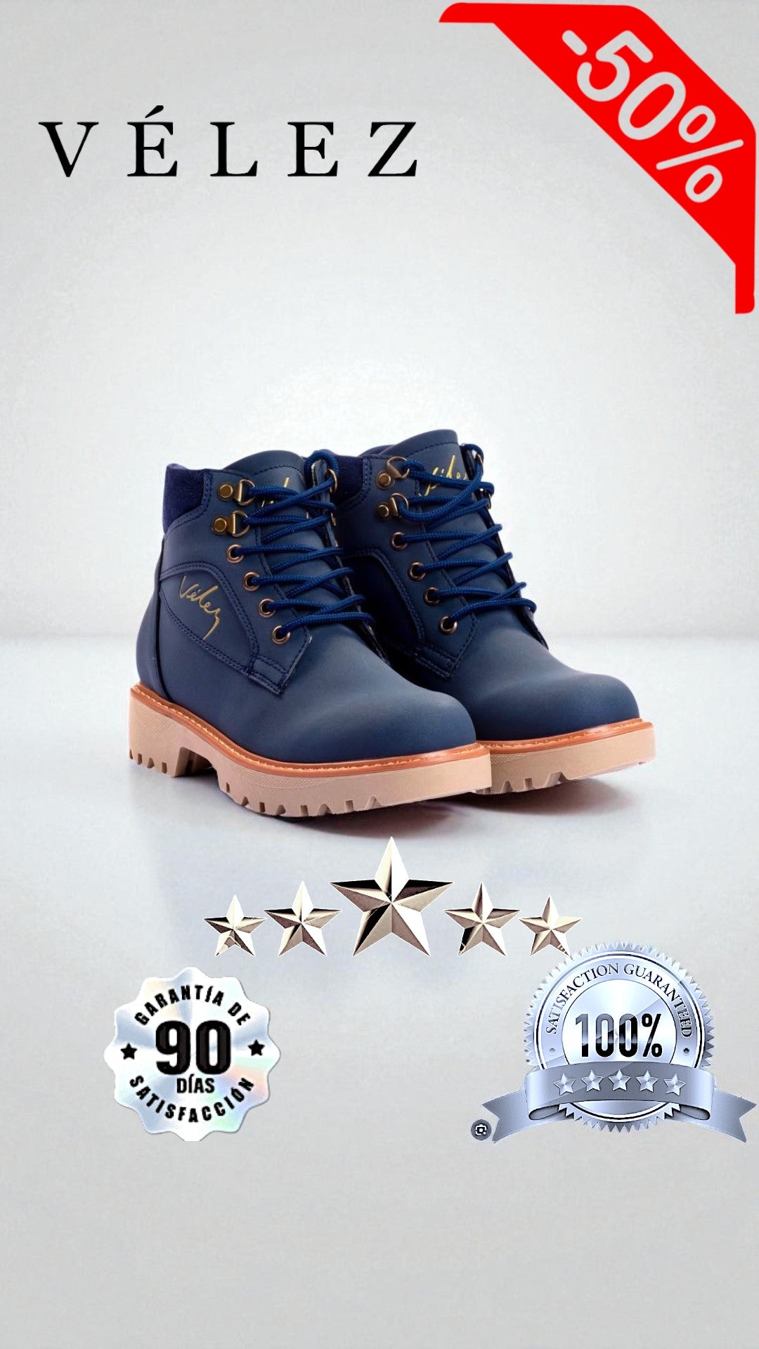 BOTAS VELÉZ UNISEX EN CUERO 100% LEGÍTIMO